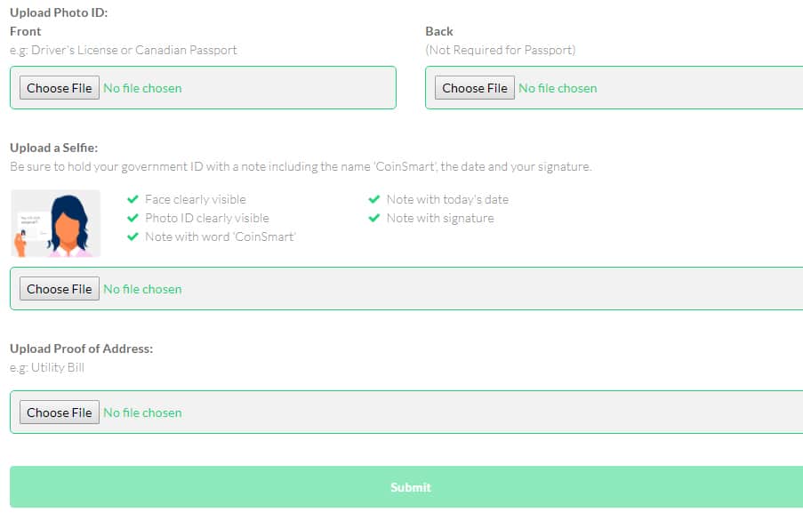 Coinsmart KYC Docs
