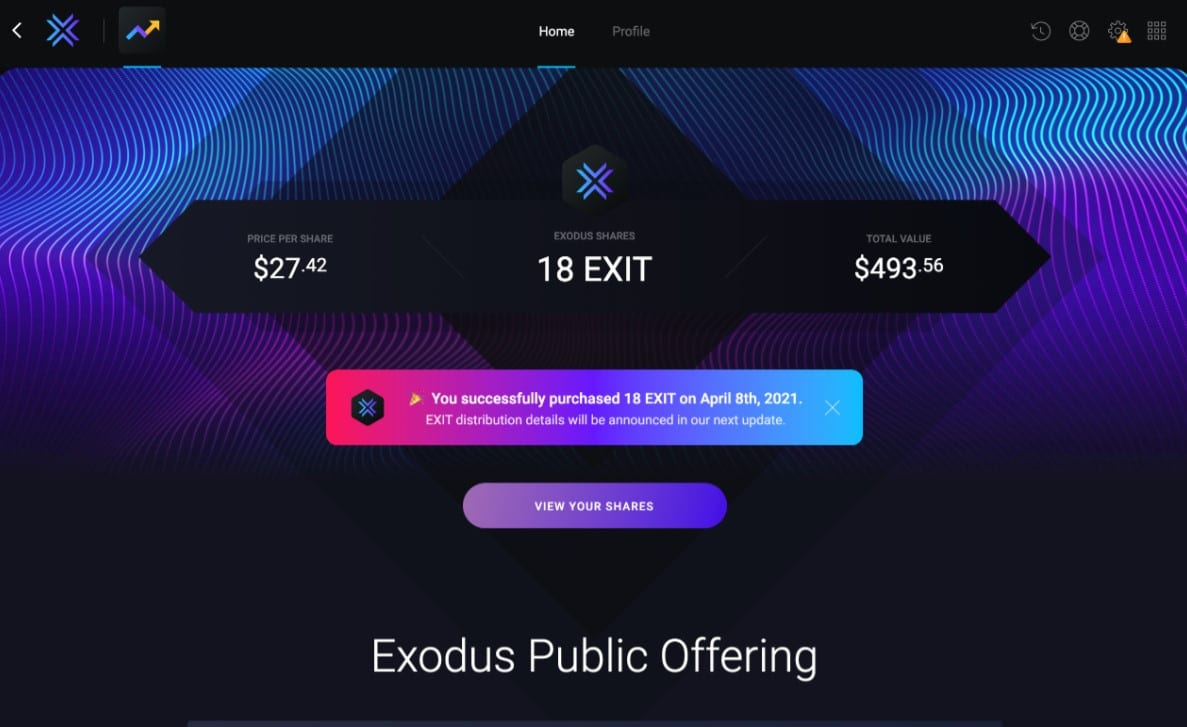 Exodus Stock