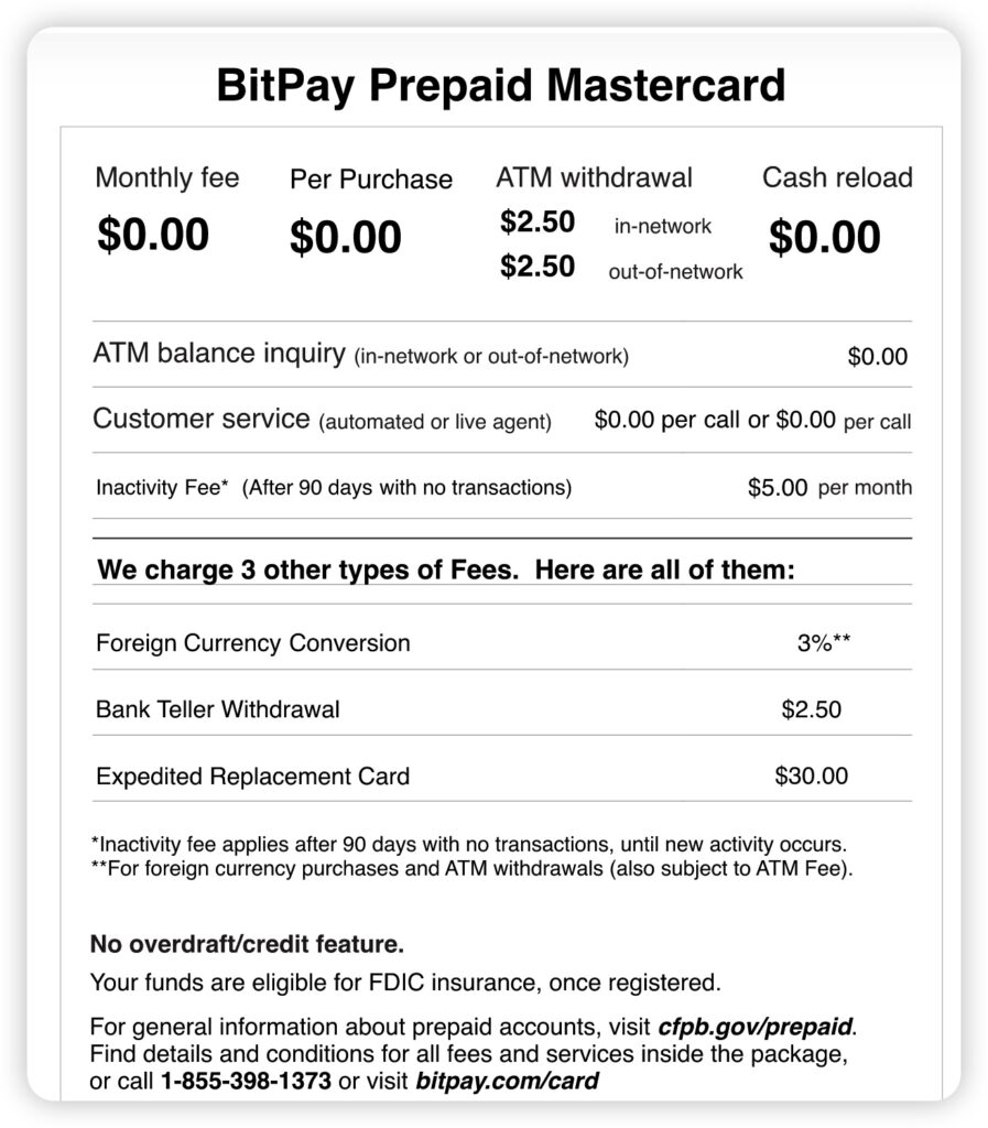 Bitpay fees