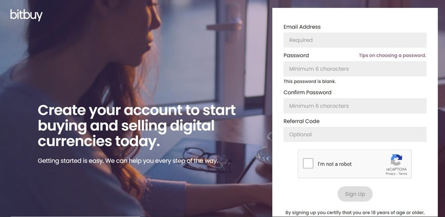 Bitbuy Registration