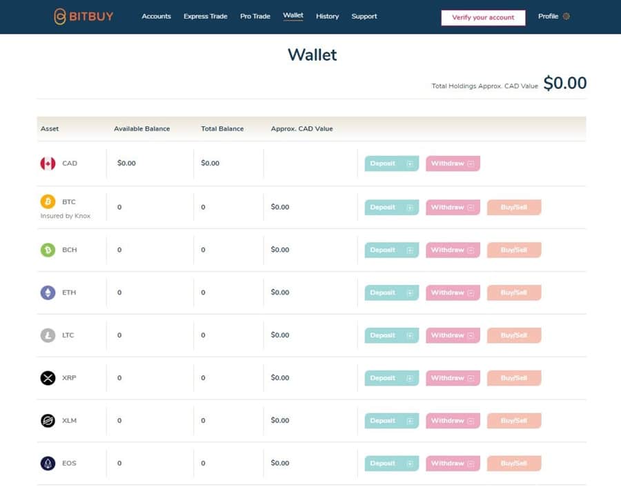 Bitbuy Wallet