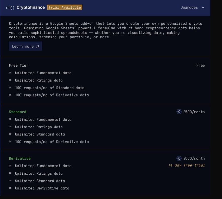 Cryptofinance Trial
