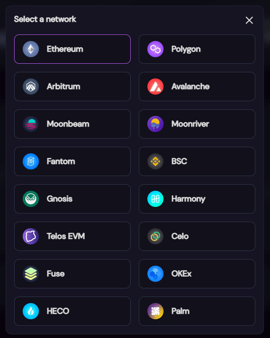 SushiSwap- List of Chains