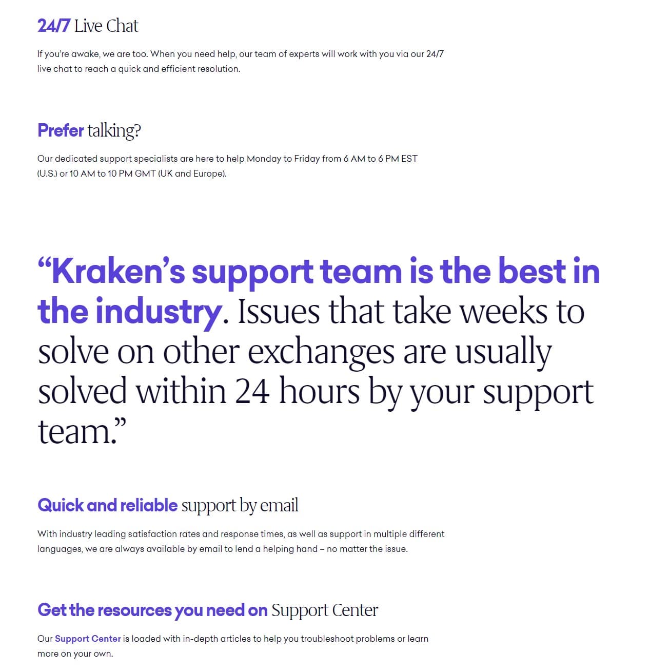 kraken support