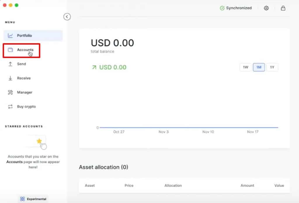 ledger live accounts