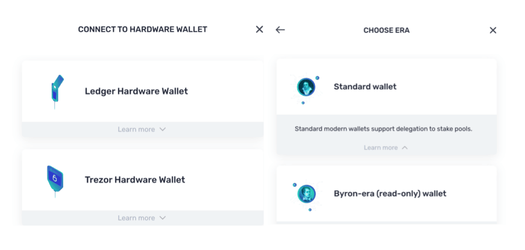 Ledger Wallet Selection